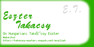 eszter takacsy business card